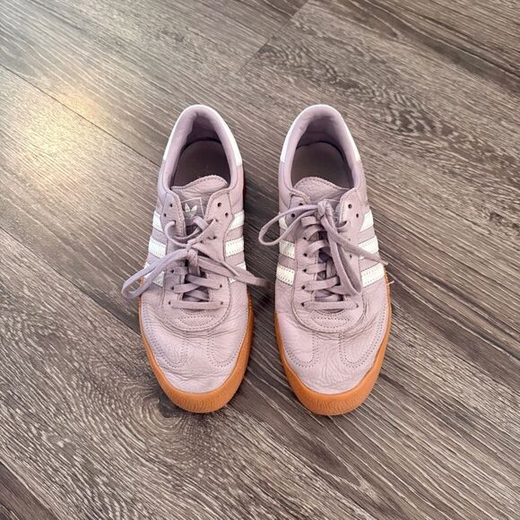 Adidas Sambarose Leather Trainer Sneaker - Picture 1 of 6